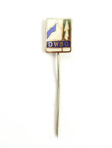 #e6213 DDR Anstecknadel Mitgliedsabzeichen DWBO bronzefarben Nr. 2102a (1971-73)