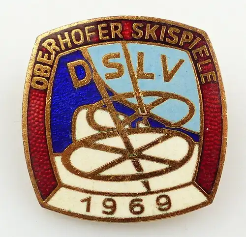 #e5665 DDR - Anstecknadel - Oberhofer Skispiele 1969 DSLV Wintersport Abzeichen