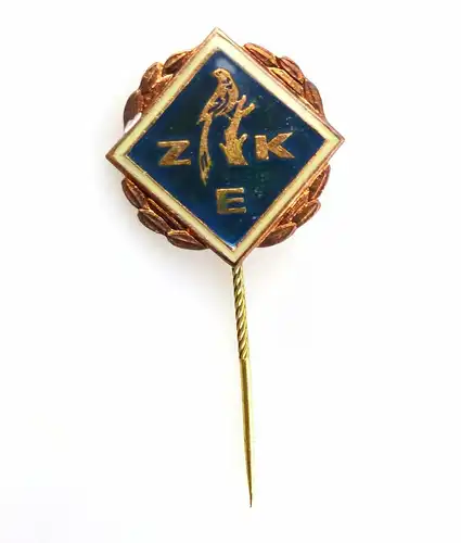#e5646 DDR Ehrennadel in Bronze ZKE Ziervögel Exoten- und Kanarien- Zucht