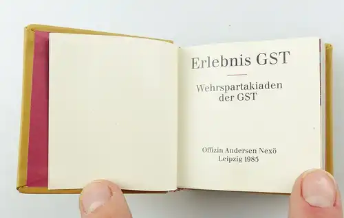 #e5439 Minibuch: Erlebnis GST Wehrspartakiaden der GST Offizin Andersen Nexö