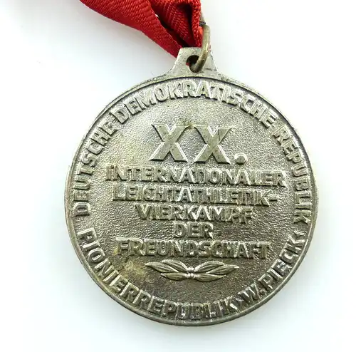 #e4053 Medaille CIMEA 1975 - 1976 XX. Internat. Leichtathletik Vierkampf Pieck