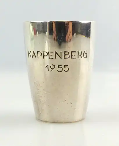 #e3766 Neusilber Schnapsbecher / Wodkabecher / Becher Kappenberg 1955
