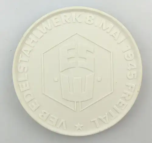 e3741 Meissen Medaille VEB Edelstahlwerk 8 Mai 1945 Freital ESW Qualitätsarbeit