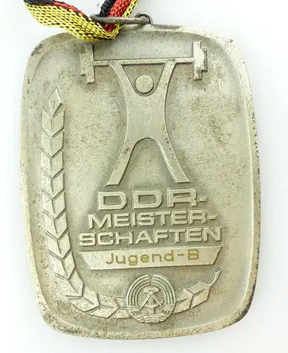 #e3456 Medaille DDR - Meisterschaften Jugend B Gewichteheben