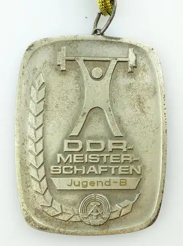 #e3456 Medaille DDR - Meisterschaften Jugend B Gewichteheben