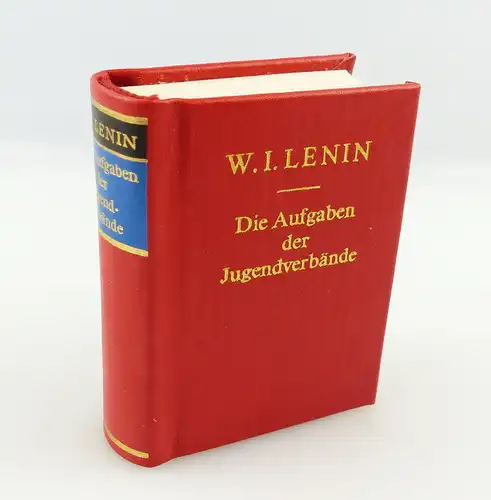 #e3158 Minibuch: W. I. Lenin - Die Aufgaben der Jugendverbände überreicht FDJ