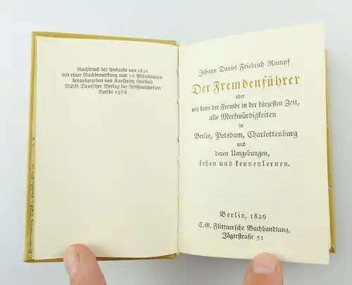 #e2935 Minibuch: Fremdenführer für Berlin Potsdam Charlottenburg 1986