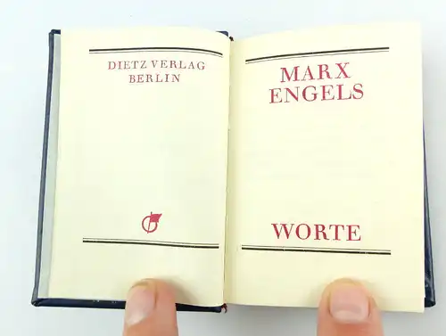 #e2930 Minibuch: Marx Engels Worte Dietz Verlag Berlin 1982