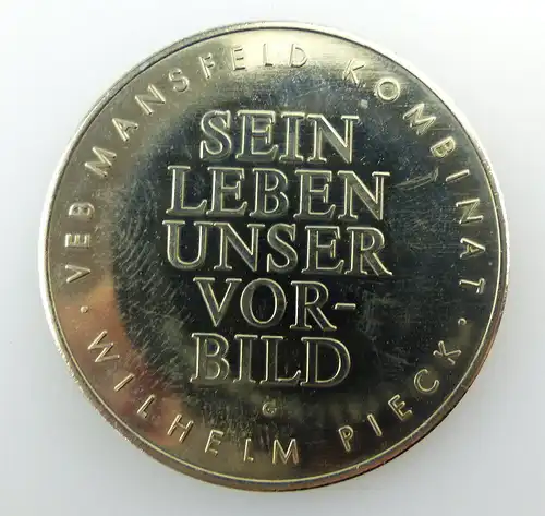 #e2732 Wilhelm Pieck Medaille DDR Sein Leben unser Vorbild VEB Mansfeld Kombinat