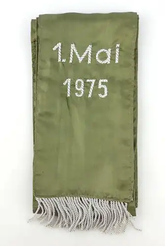 #e2144 Schöne alte Verleihungs - Fahnenschleife für Truppenfahnen 1. Mai 1975