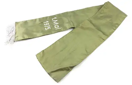 #e2144 Schöne alte Verleihungs - Fahnenschleife für Truppenfahnen 1. Mai 1975