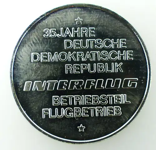 Medaille: 35 Jahre DDR Interflug Betriebsteil Flugbetrieb e1757