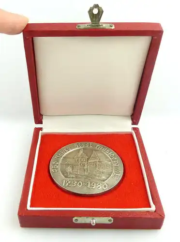 Medaille: 750 Jahre Stadt Mühlberg 1230-1980 silberfarben e1594