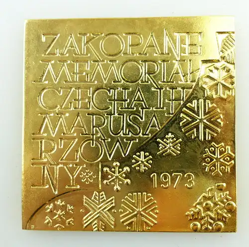 Polnische Medaille: Denkmal Böhmen Zakopane Memorial Czechaih Marusarzówny e1474