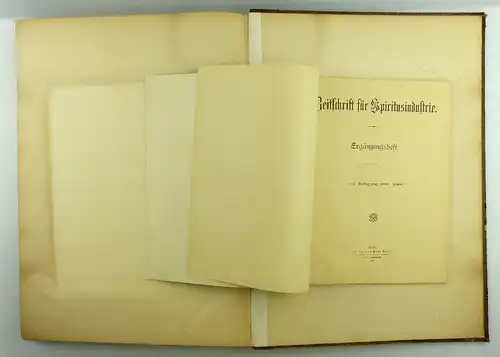 Buch: Zeitschrift für Spiritusindustrie von 1893  e1382