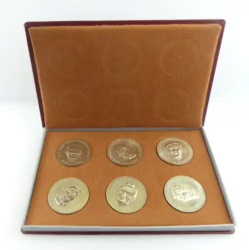 6 Medaillen im Etui: Revolutionäre des Mansfelder Landes z.B. Hans Seidel e1322