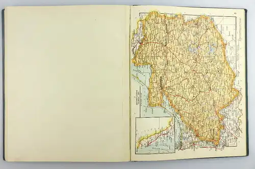 Hand - Atlas über alle Teile der Erde 121 Haupt- und Nebenkarten 56 Tafeln e860