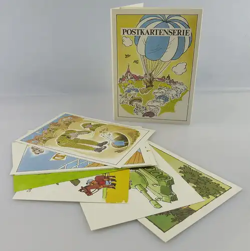 Postkartenserie: 10 Postkarten mit Zeichnungen, Militärverlag der DDR, so323