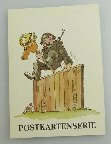 Postkartenserie: 10 Postkarten mit Zeichnungen, Militärverlag der DDR, so322