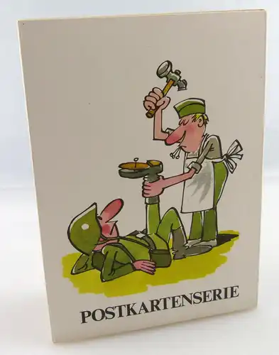 Postkartenserie: 10 Postkarten mit Zeichnungen, Militärverlag der DDR, so321