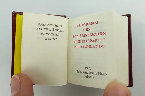 Minibuch: Programm der SED Offizin Andersen Nexö 1977 e294