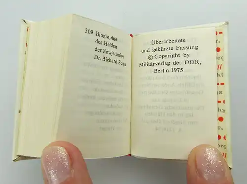 2 Minibücher: Dr. Sorge funkt aus Tokyo Dr. Richard Sorge e044