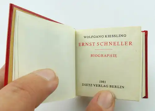 Minibuch : Ernst Schneller Biographie, Dietz Verlag Berlin 1981 /r636