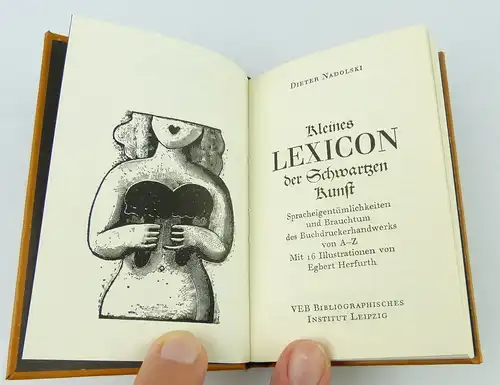 Minibuch :Kleines Lexicon der schwarzen Kunst, Biblogr.Institut Leipzig1985/r142