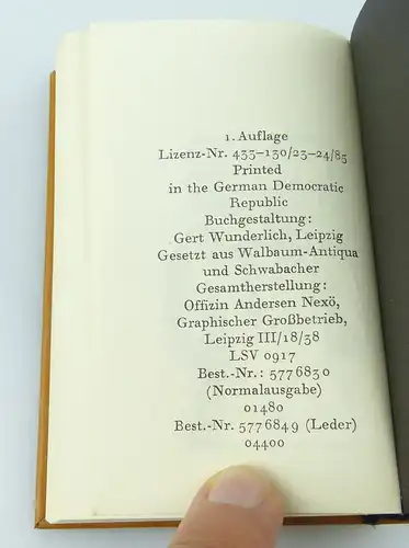 Minibuch :Kleines Lexicon der schwarzen Kunst, Biblogr.Institut Leipzig1985/r142