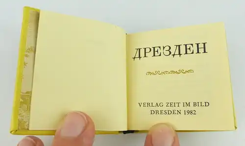 Minibuch: Dresden, auf Russisch, Verlag Zeit im Bild Dresden 1982 / r125