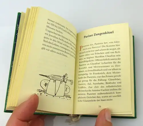 Minibuch: Liebe Phantasie und Kochkunst Berliner Verlag 1985 / r046