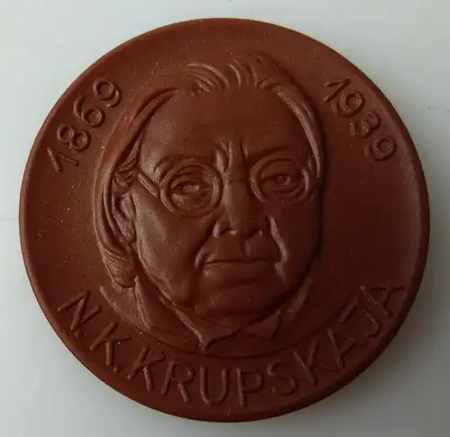 Meissen Medaille: N.K. Krupskaja 1869-1939 Akademie der pädagogischen, Orden1423