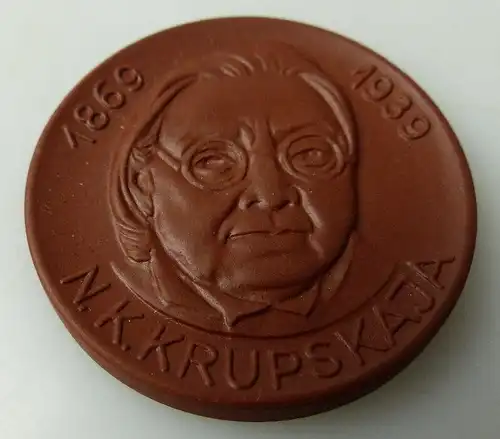 Meissen Medaille: N.K. Krupskaja 1869-1939 Akademie der pädagogischen, Orden1423
