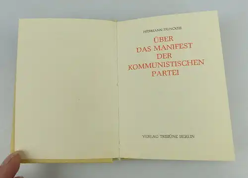 Minibuch Hermann Duncker Über das Manifest der kommunistischen Partei bu0790