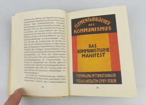 Minibuch Hermann Duncker Über das Manifest der kommunistischen Partei bu0790