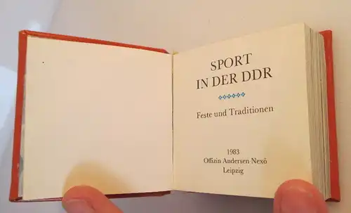 Minibuch Sport in der DDR Feste und Traditionen Offizin Andersen Nexö bu0222