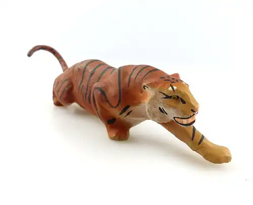#e4767 Altes Lineol Tier: angreifender Tiger