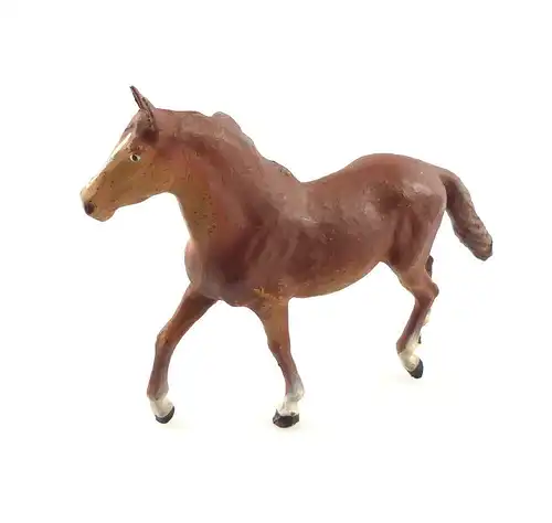 #e4725 Altes Lineol Tier / Massefigur: Pferd