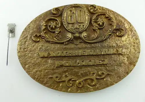Bronze Medaille mit Anstecknadel im Etui: 60 Lat Wskzuzbiekultury Polskiej e1339