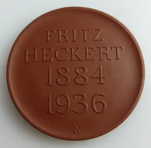 Meissen Medaille: Fritz Heckert 1884-1936 im Etui, Orden2562