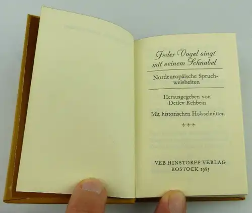 Minibuch:Jeder Vogel singt mit seinem Schnabel, Verlag Rostock 1985 / r028