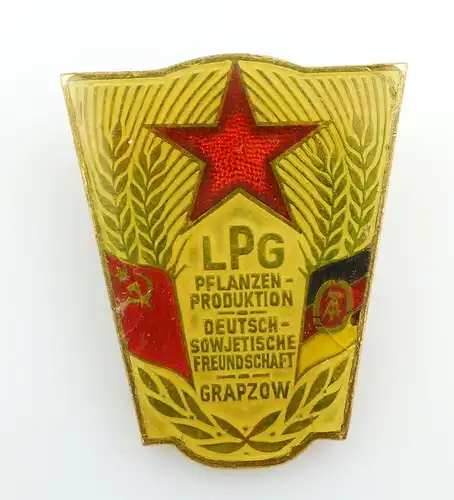 #e2745 Abzeichen LPG Pflanzenproduktion deutsch-sowjetische Freundschaft Grapzow