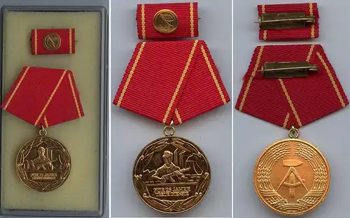 DDR Medaille Kampfgruppen Arbeiterklasse Gold 25 Jahre