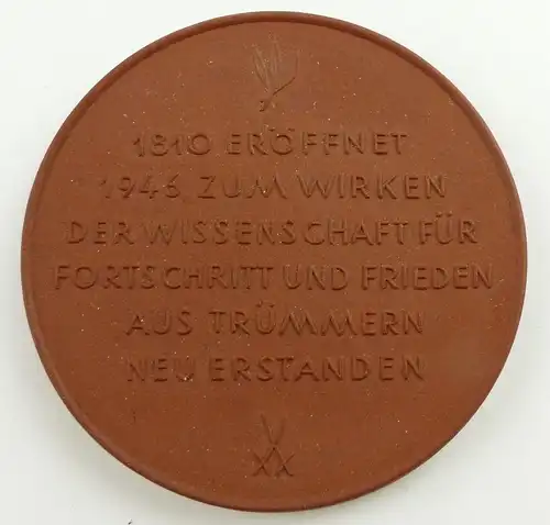 e11557 Meissen Medaille Böttger Steinzeug Humboldt Universität zu Berlin DDR OVP