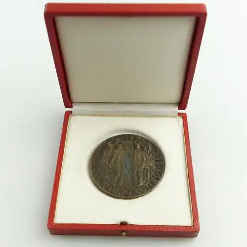 e11858 Original alte Bronzemedaille 25 Jahre SED 1971 Bezirksleitung Cottbus