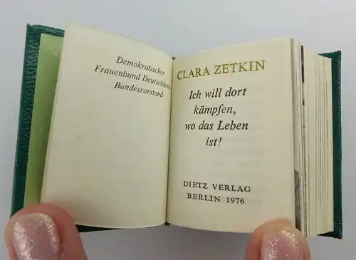 Minibuch: Clara Zetkin ich will dort kämpfen, wo das Leben ist! 1986 e100