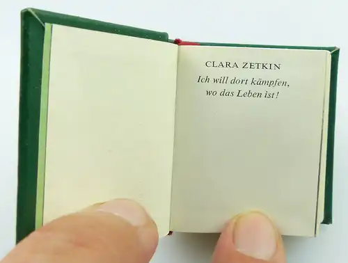 Minibuch Clara Zetkin Ich will dort Kämpfen wo das Leben ist Berlin 1980 /r609