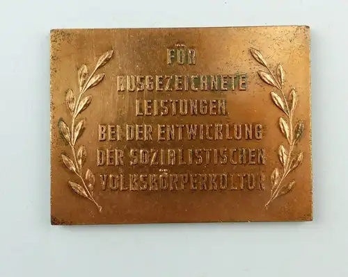 e10169 DDR Ehrenplakette DTSB Bezirksvorstand Frankfurt Oder in OVP 1972