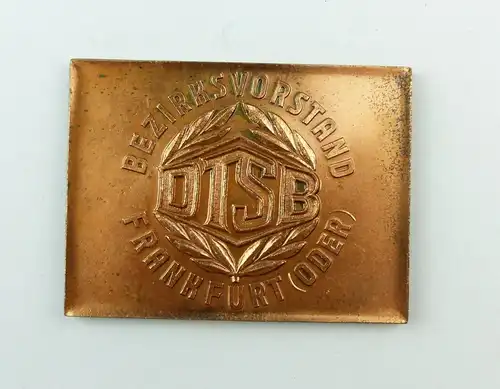 e10169 DDR Ehrenplakette DTSB Bezirksvorstand Frankfurt Oder in OVP 1972