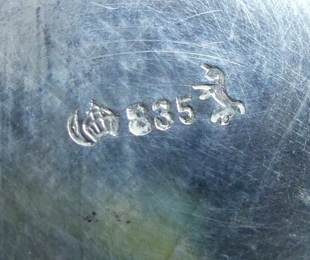 alte Teekanne Kanne in 835 (Ag) Silber, Gebrüder Kühn Dresdner Hofmuster e1398 8